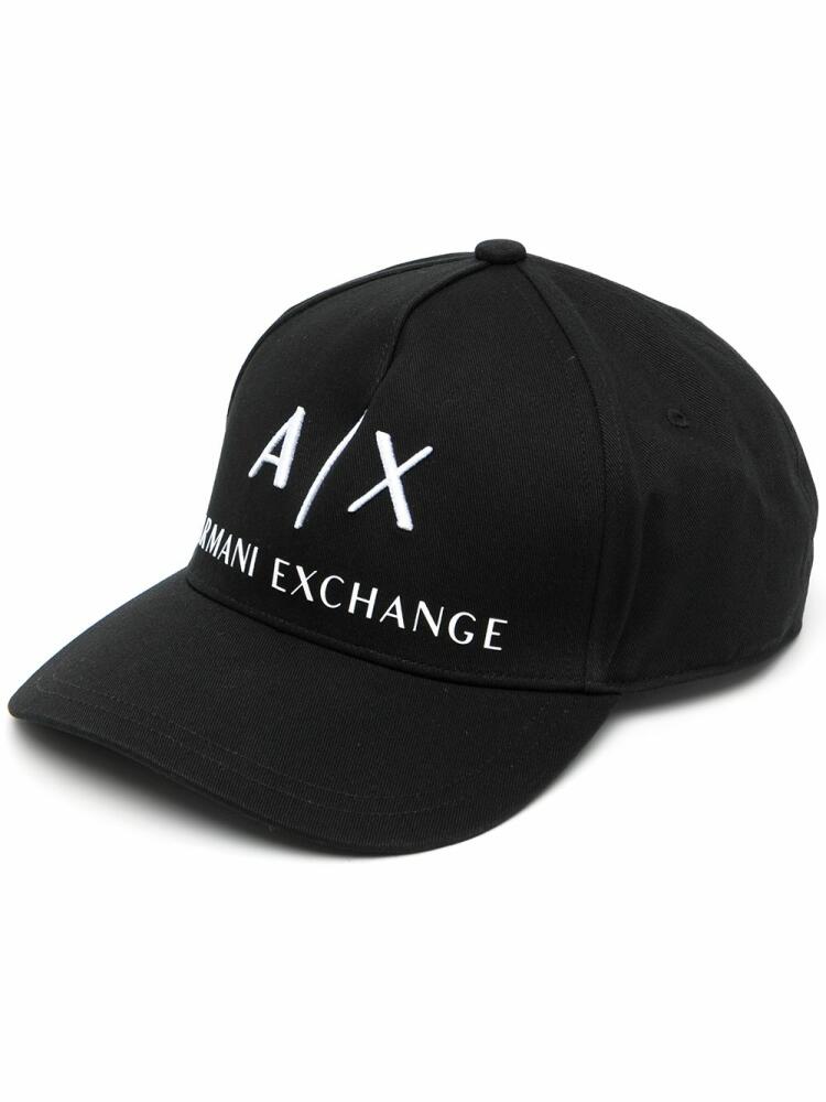 Armani Exchange embroidered-logo baseball cap - Black Cover