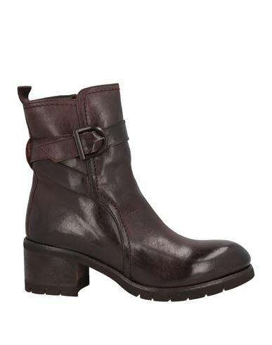 Calpierre Woman Ankle boots Dark brown Soft Leather Cover