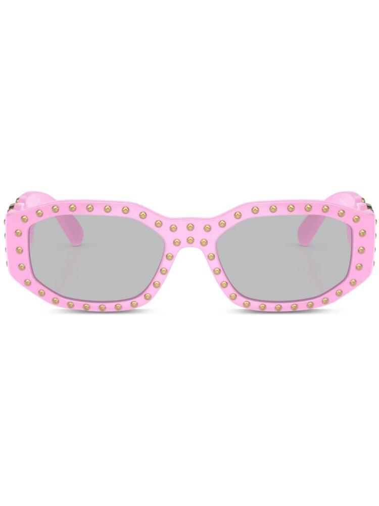 Versace Eyewear Biggie stud-embellished sunglasses - Pink Cover