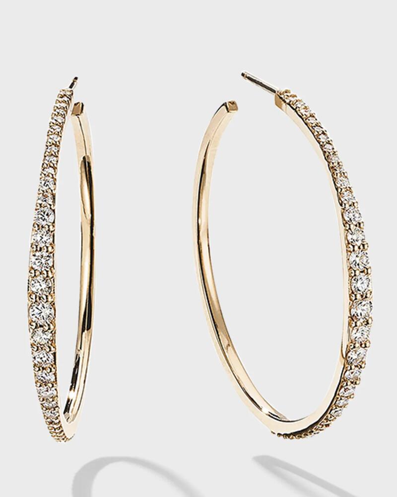 LANA Yellow Gold Flawless Graduating Hoop Earrings Cover