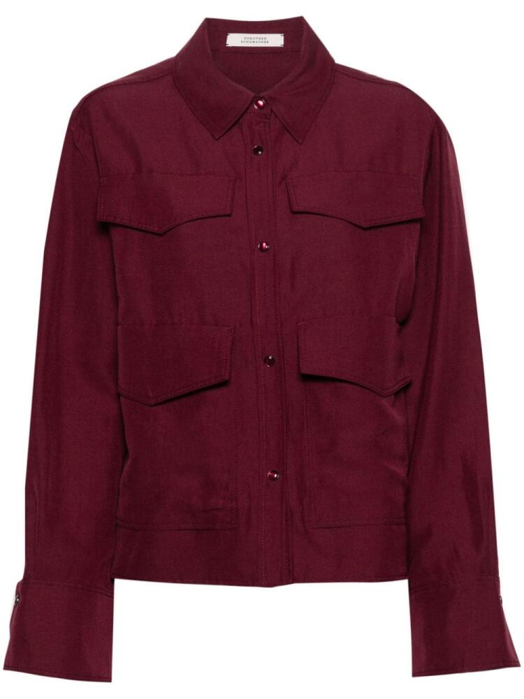 Dorothee Schumacher classic-collar shirt jacket - Red Cover