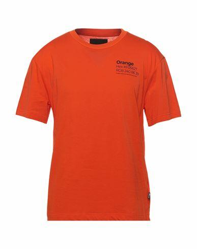 Shoe Man T-shirt Orange Cotton Cover