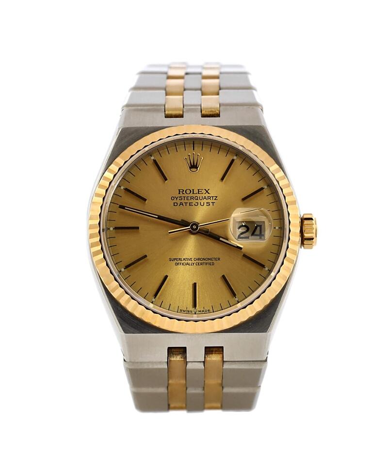 Pre-Owned Rolex Oyster quartz Date just Watch in Stainless Steel and Gold 36mm Cover