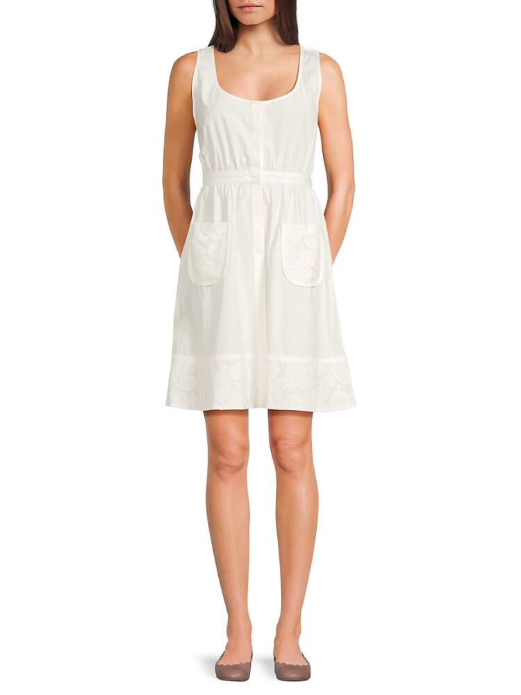 The Kooples Women's Scoopneck Mini Dress - White Cover