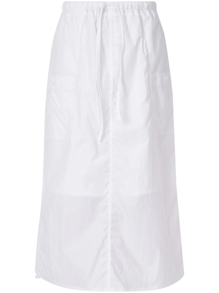 STUDIO TOMBOY drawstring-waist crinkled full skirt - White Cover