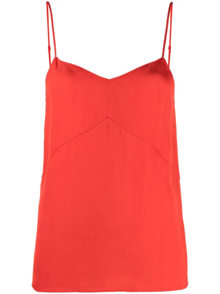 Tibi Slip panelled tank top - Red Cover