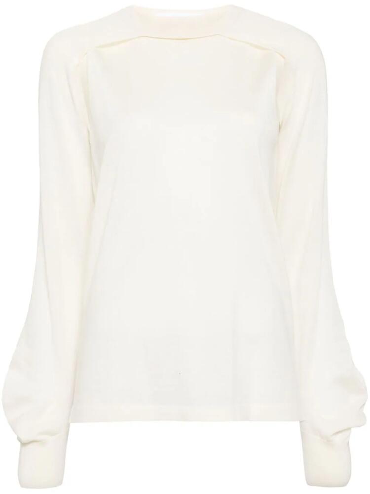 Helmut Lang cut-out detailing jersey - Neutrals Cover