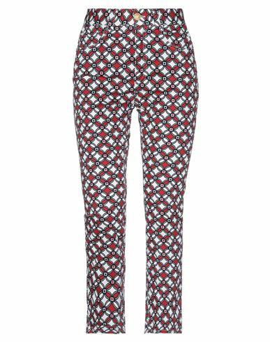 Manila Grace Woman Pants White Cotton, Elastane Cover