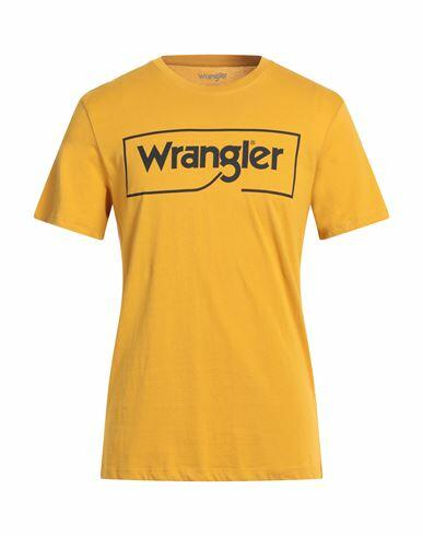 Wrangler Man T-shirt Ocher Cotton Cover