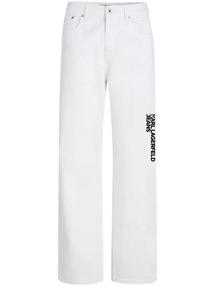 Karl Lagerfeld Jeans logo-print straight-leg jeans - White Cover