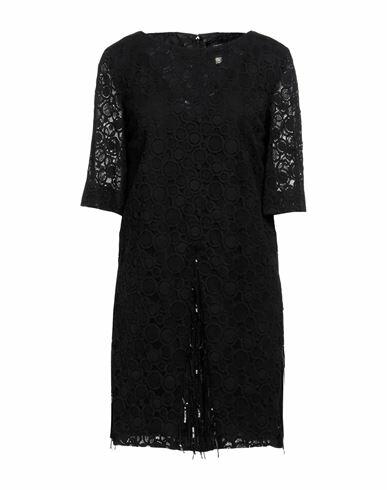 Cavalli Class Woman Mini dress Black Cotton, Polyamide Cover