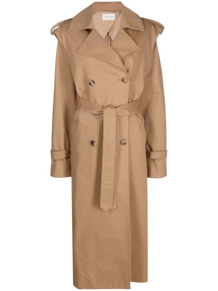 ARMARIUM double-breasted belted trench coat - Neutrals Cover