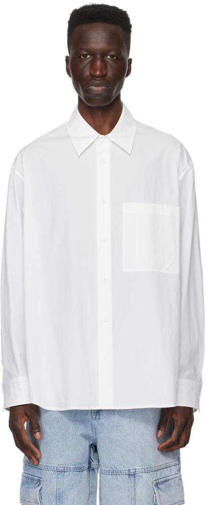 Solid Homme White Cloud Shirt Cover