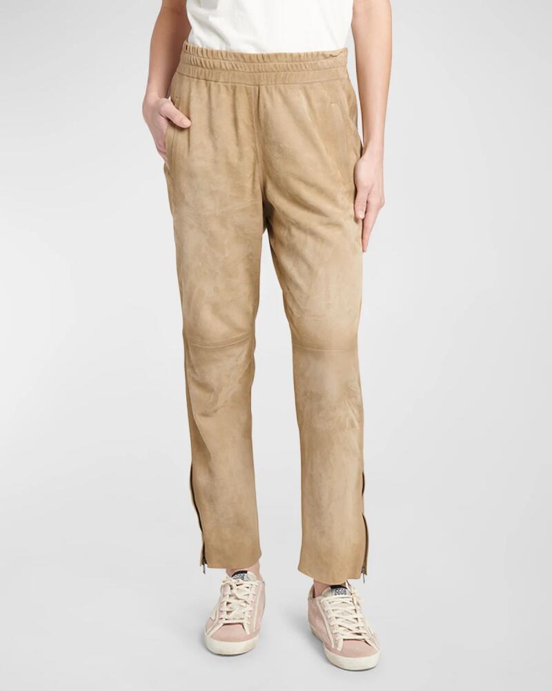 Golden Goose Journey Waxed Leather Jogging Pants Cover