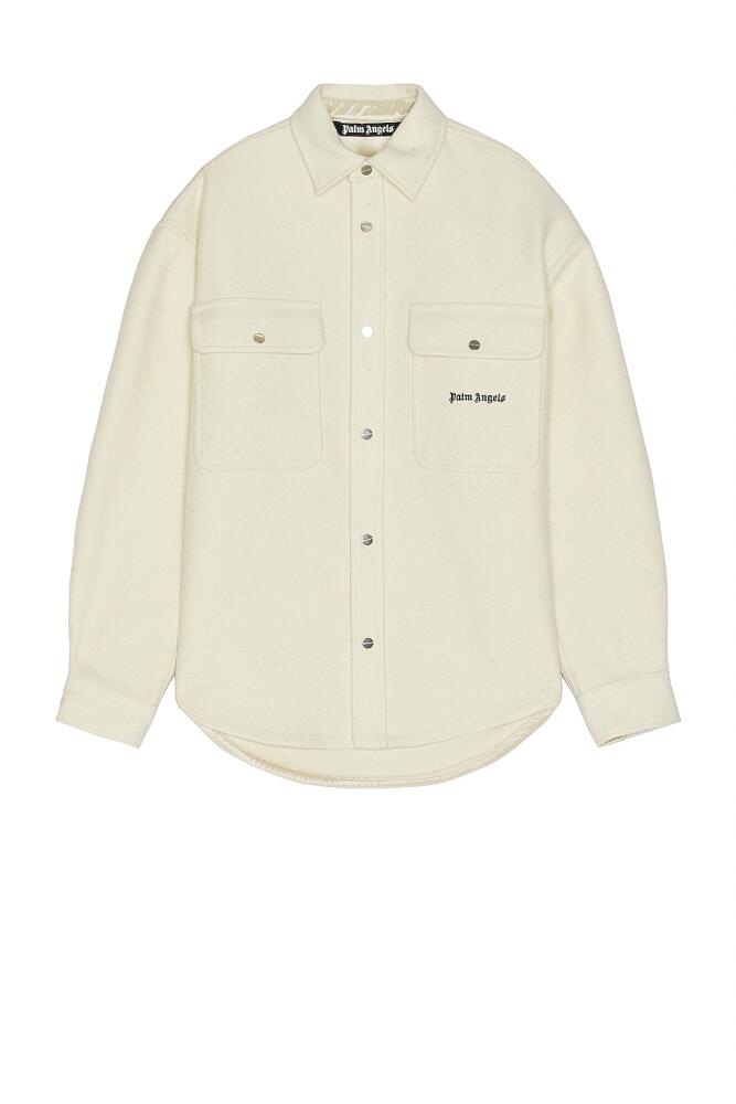 Palm Angels Pocket Logo Overshirt in Yellow Cover