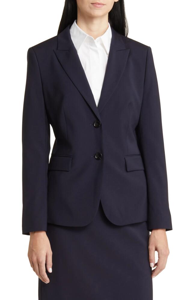 BOSS Juleah Virgin Wool Blazer in Sky Captain Cover