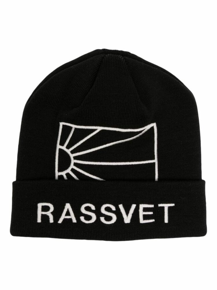 RASSVET logo-embroidered beanie - Black Cover