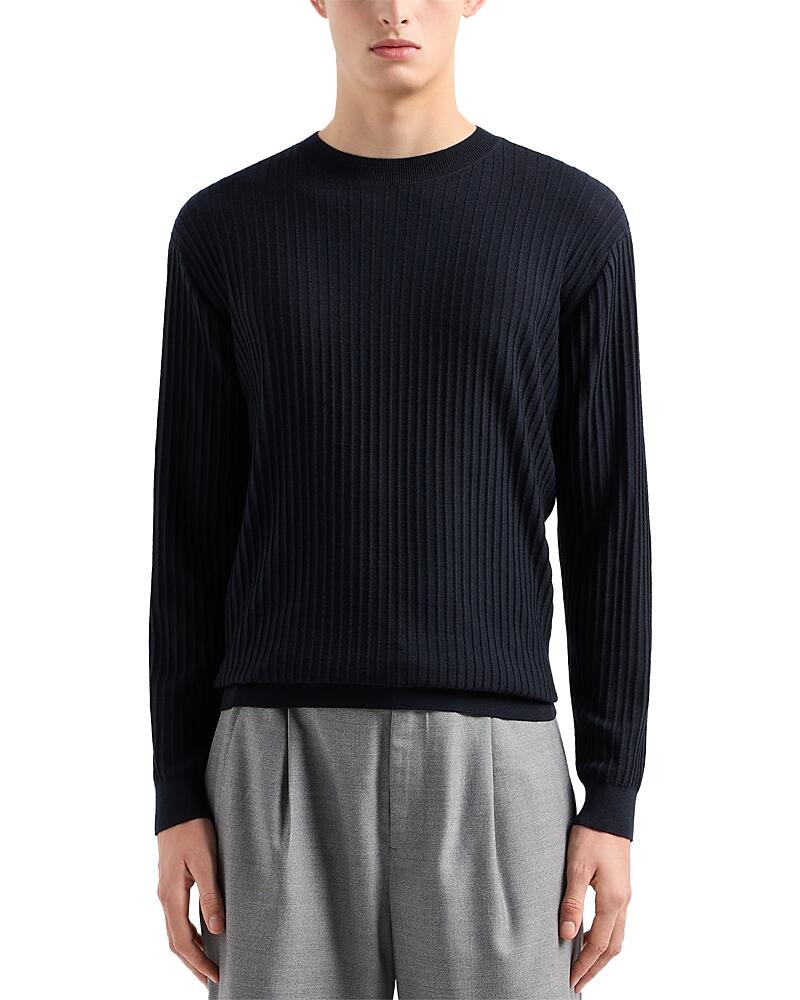 Emporio Armani Travel Essentials Ribbed Effect Wool Sweater Cover