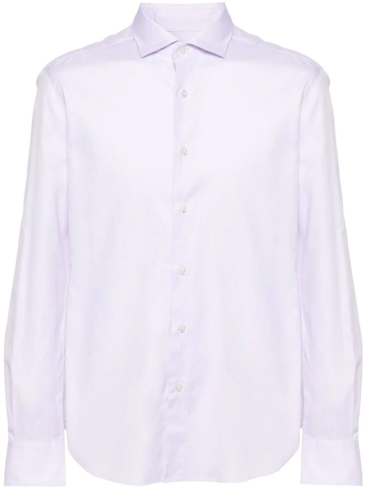 Glanshirt Oxford cotton shirt - Purple Cover