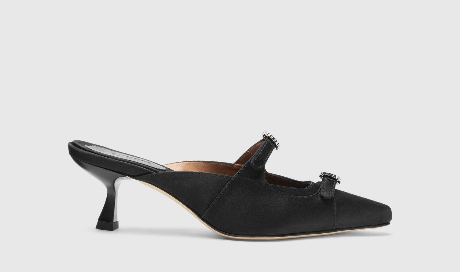 Scarosso Mules Liz Black Silk Cover