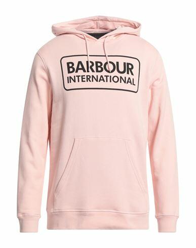 Barbour Man Sweatshirt Light pink Cotton, Polyester Cover