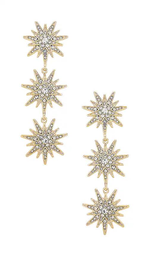 BaubleBar Callisto Drop Earrings in Metallic Gold Cover