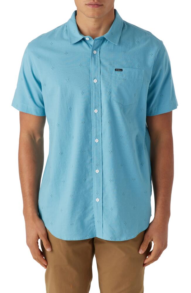 O'Neill Quiver Stretch Short Sleeve Button-Up Shirt in Blue Fade Cover