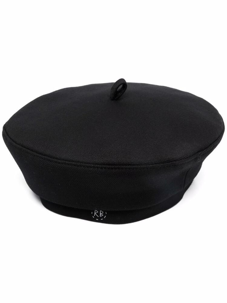 Ruslan Baginskiy stitched-logo beret - Black Cover