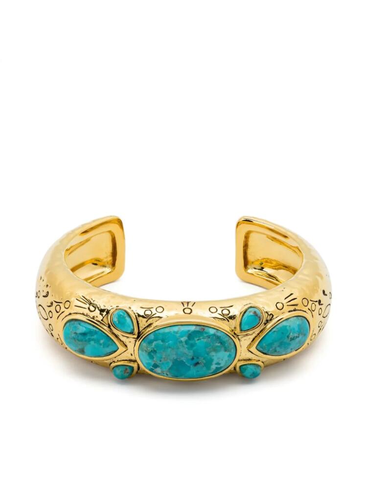 Aurelie Bidermann hammered-effect cuff bracelet - Gold Cover