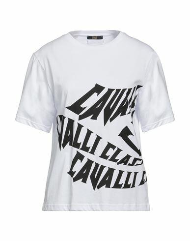 Cavalli Class Woman T-shirt White Cotton Cover