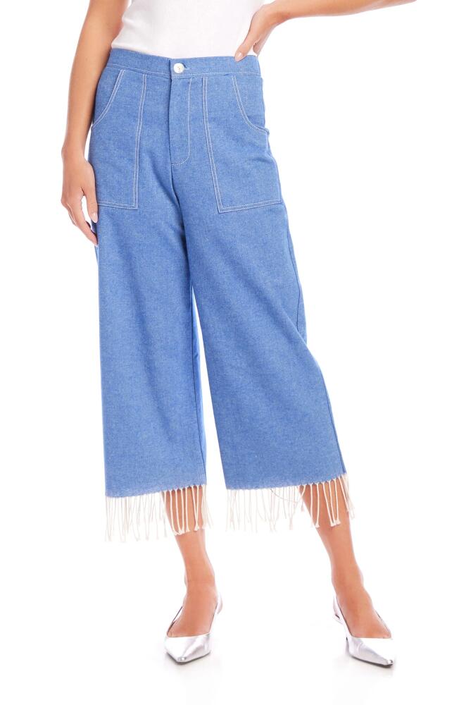 FIFTEEN TWENTY Cameron Fringe Crop Pants in Chambray Cover