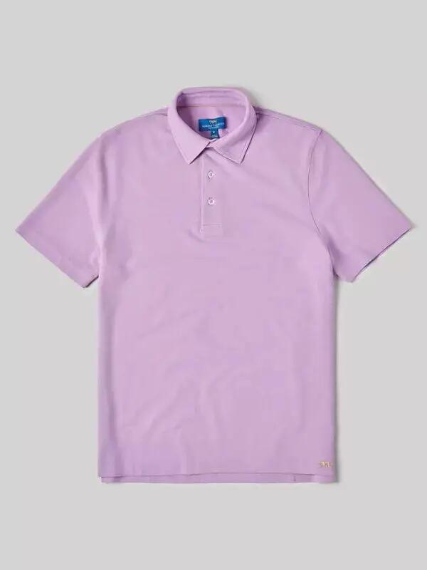 Robert Talbott Walker Short Sleeve Polo in Lavender Cover