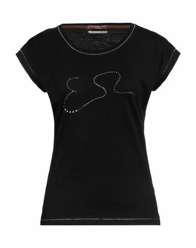 Yes Zee By Essenza Woman T-shirt Black Cotton Cover