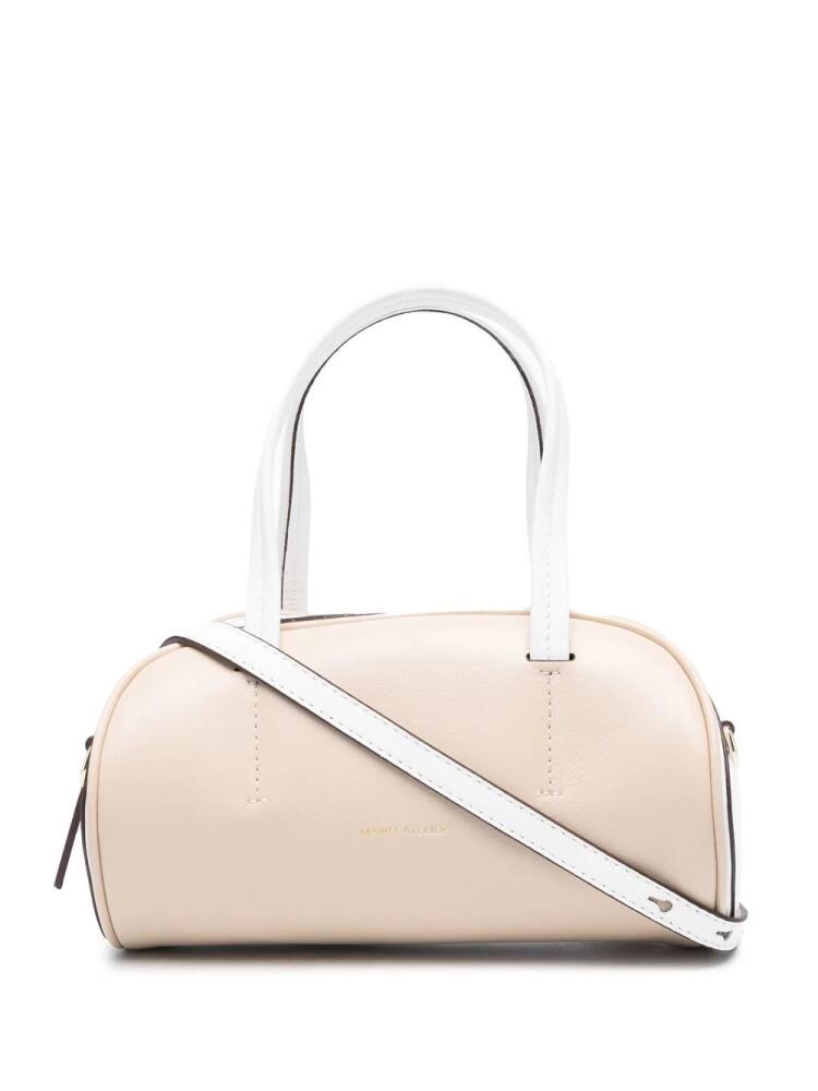 Manu Atelier Cylinder two-tone tote - Neutrals Cover