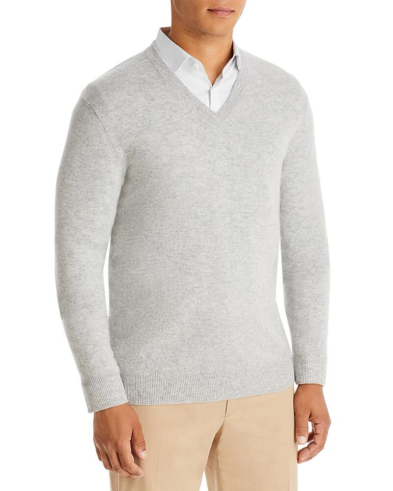 The Men's Store at Bloomingdale's Dove Grey Cashmere V-Neck Sweater - Exclusive Cover