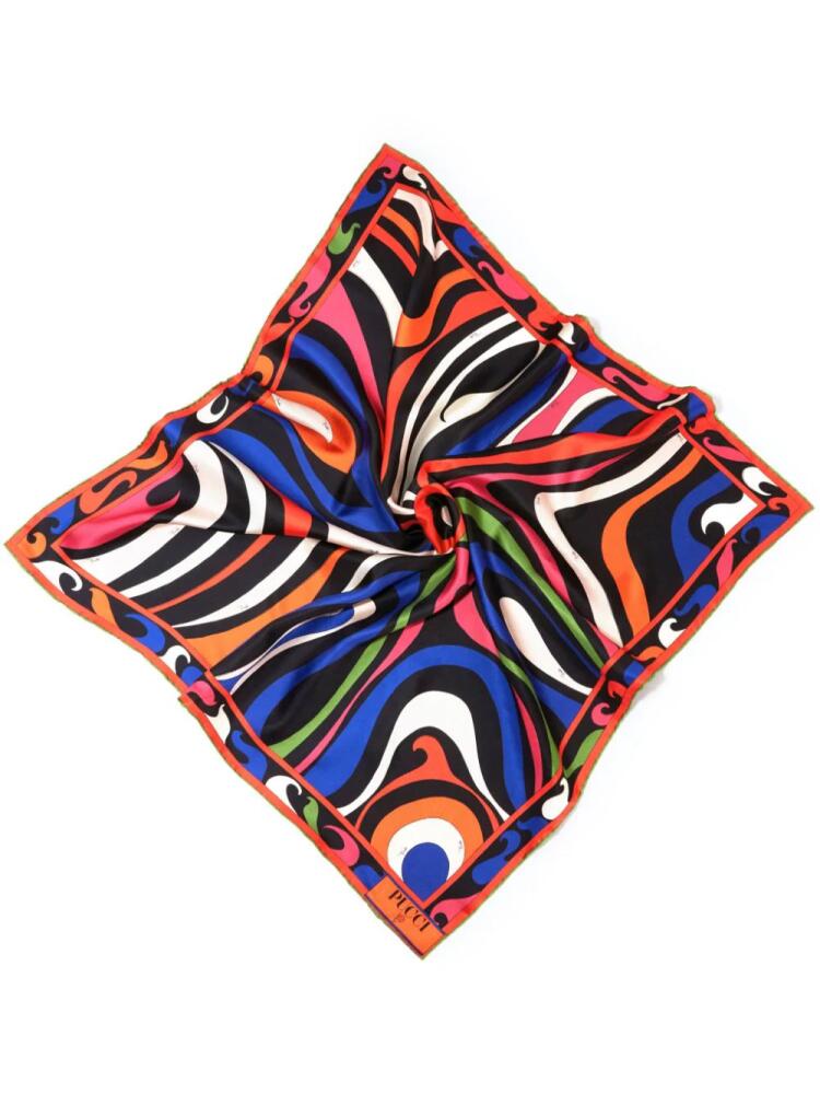 PUCCI Marmo-print silk scarf - Orange Cover