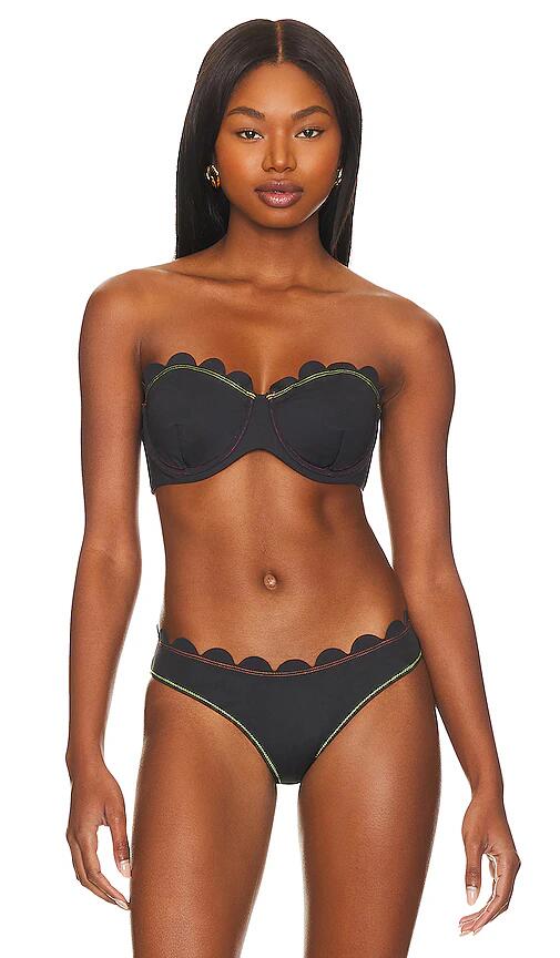 It's Now Cool The Shell Bandeau Bikini Top in Black Cover