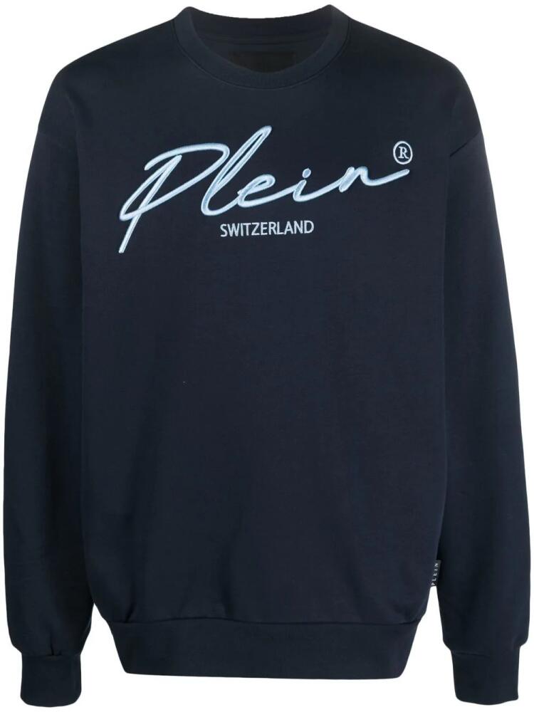 Philipp Plein logo crew-neck sweatshirt - Blue Cover