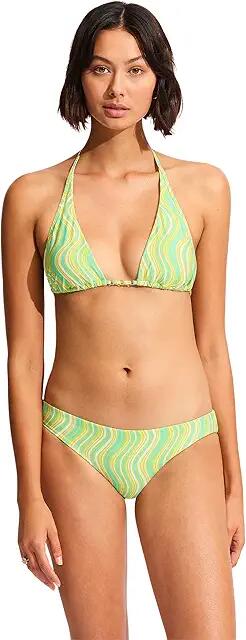 Seafolly Mod Squad Longline Slide Tri (Lime Burst) Women's Swimwear Cover