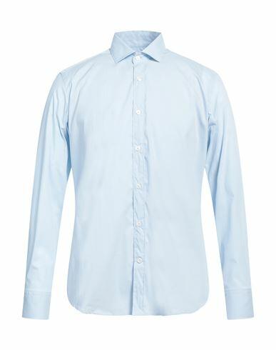 Bagutta Man Shirt Sky blue Cotton, Polyamide, Elastane Cover