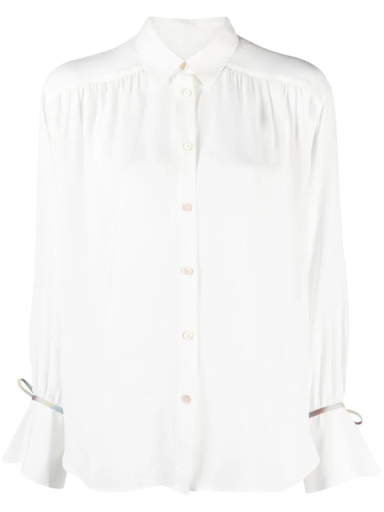 PS Paul Smith tied-cuffs long-sleeves shirt - White Cover