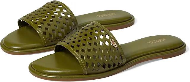 MICHAEL Michael Kors Saylor Slide (Smokey Olive) Women's Shoes Cover