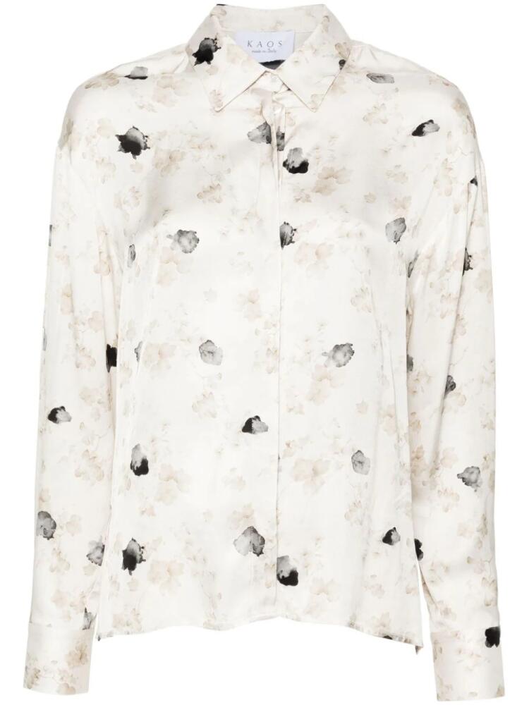 kaos floral-print shirt - White Cover