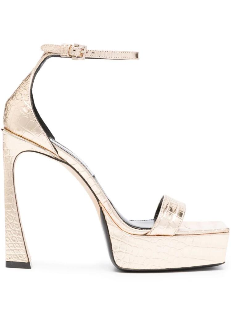 Victoria Beckham 120mm leather platform sandals - Gold Cover