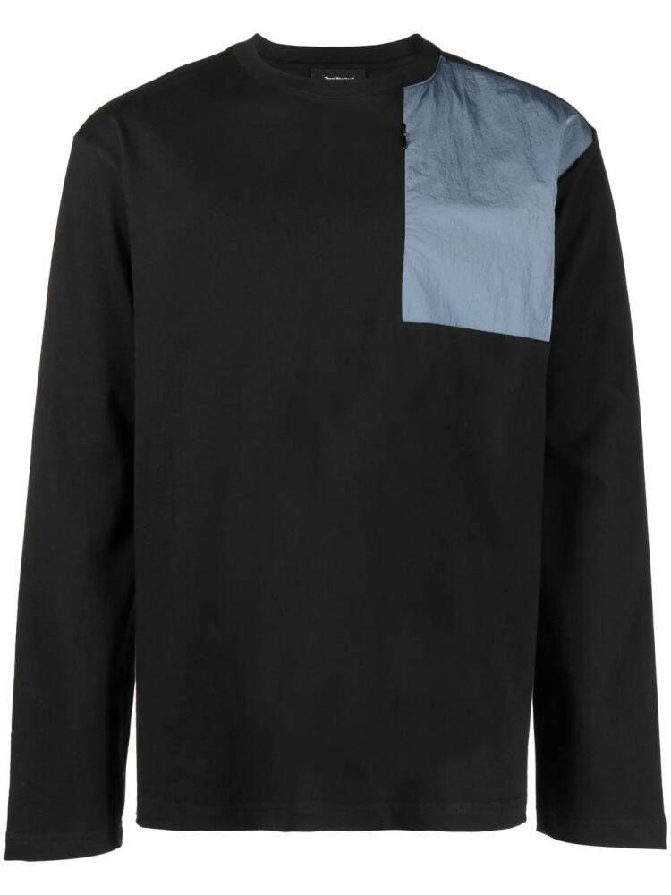 There Was One chest-pocket long-sleeve T-shirt - Black Cover