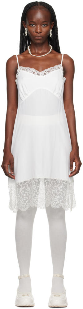 Simone Rocha White Lace Trim Midi Dress Cover