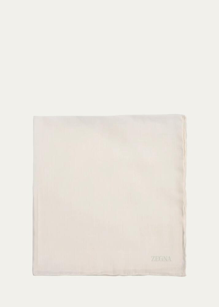 ZEGNA Men's Cotton-Silk Pocket Square Cover