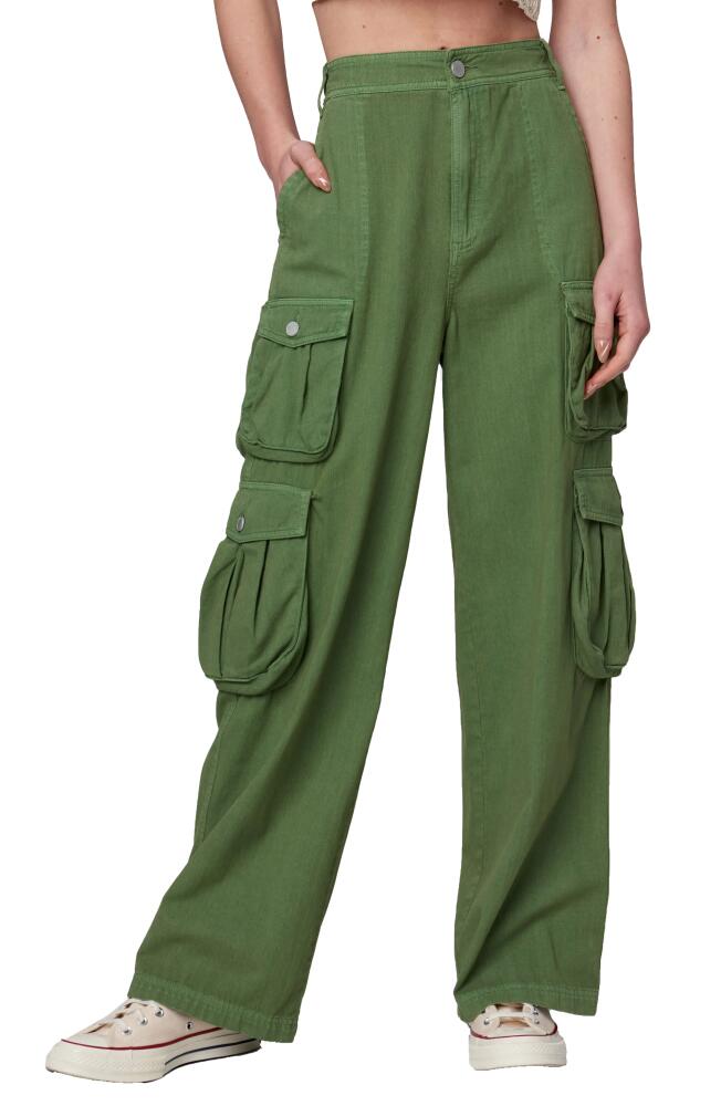 BLANKNYC The Franklin Rib Cage Cargo Pants in Matcha Please Cover