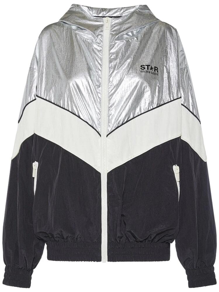 GOLDEN GOOSE Star Patchwork Windbreaker Nylon Jacket Cover