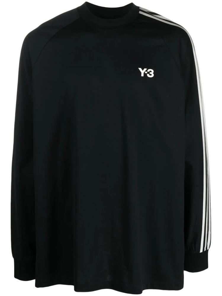 Y-3 logo-print 3-Stripes sweatshirt - Black Cover